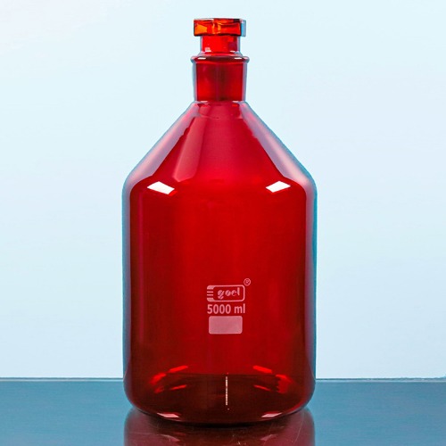  [유리초자] 대용량 죠인트 갈색 시약병 5L, 10L, 20L Large Capacity Amber Reagent Bottle