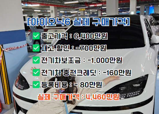 아이오닉6 재고차 할인 지원금, 전기차 보조금 적용 후 실제 구매가격 아이오닉6 재고차 할인 지원금, 전기차 보조금 적용 후 실제 구매가격