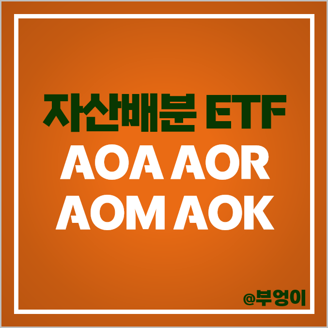 블랙록 자산배분 ETF 종류 AOA AOR AOM AOK 주가 배당