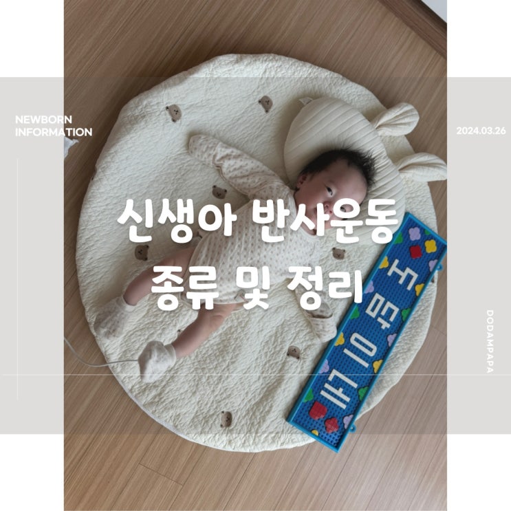 신생아 반사운동 종류 및 정리 신생아 반사운동 종류 및 정리