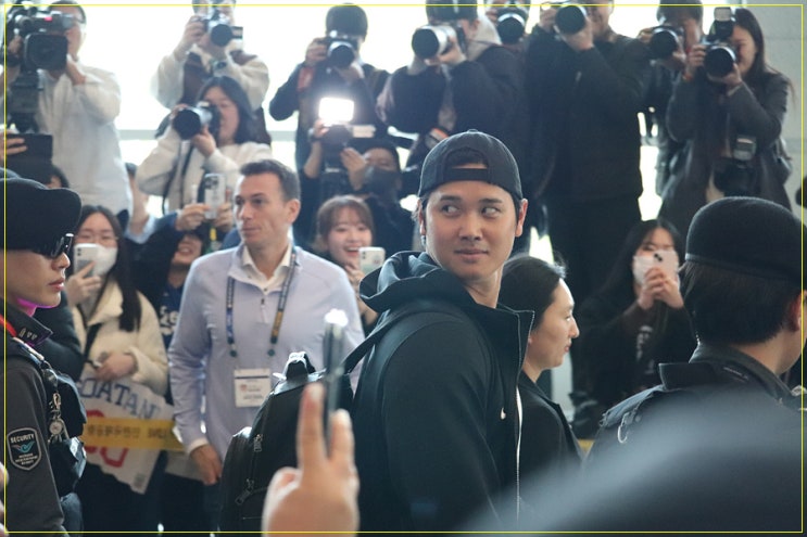 인천국제공항 MLB 슈퍼스타 <b>오타니</b> 쇼헤이,LA다저스 선수단... 