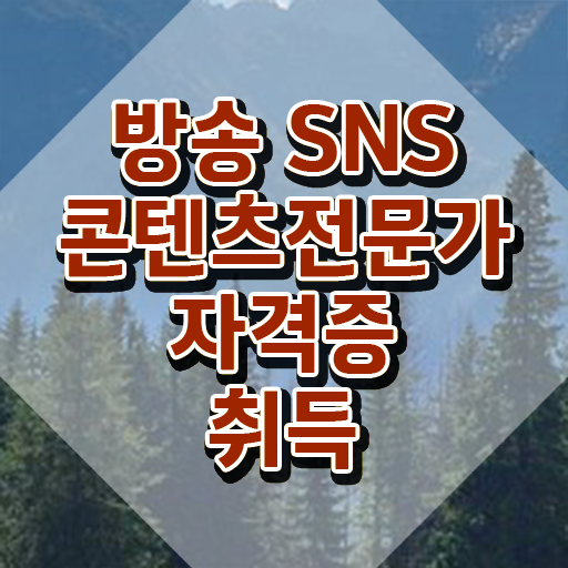  방송SNS콘텐츠전문가 무료 특강  방송sns콘텐츠전문가 종류 및 취득과정
