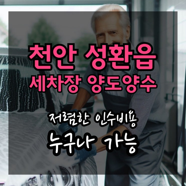  천안 서북구 성환읍 셀프 세차 & 손세차장 양도 양수