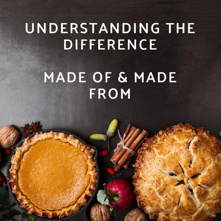  made of  vs  made from  뭐가 다르지? 예문과 함께 알아보기