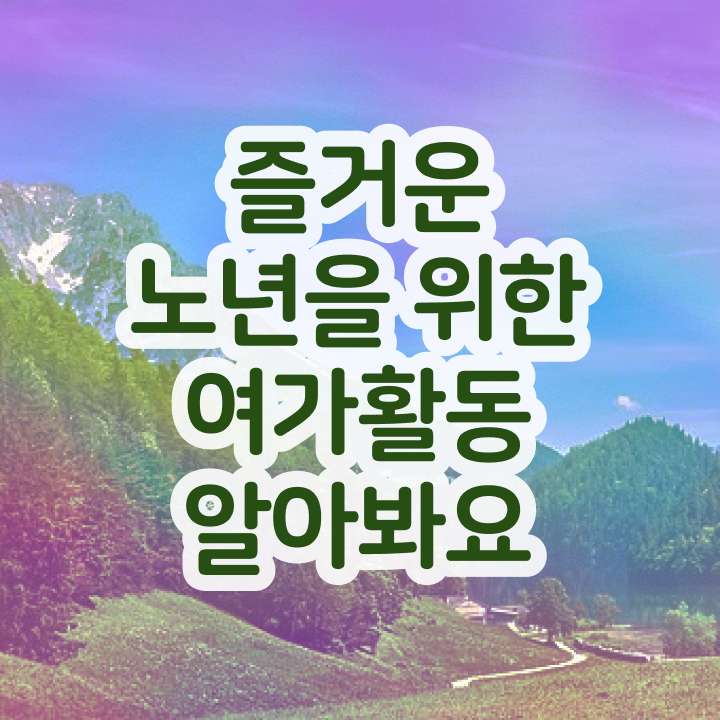  노인여가활동지도사  노인여가활동지도사 자격증 취득  살펴보아요