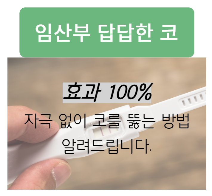  임산부 코세척 숨쉬기 답답하신 분 필독!