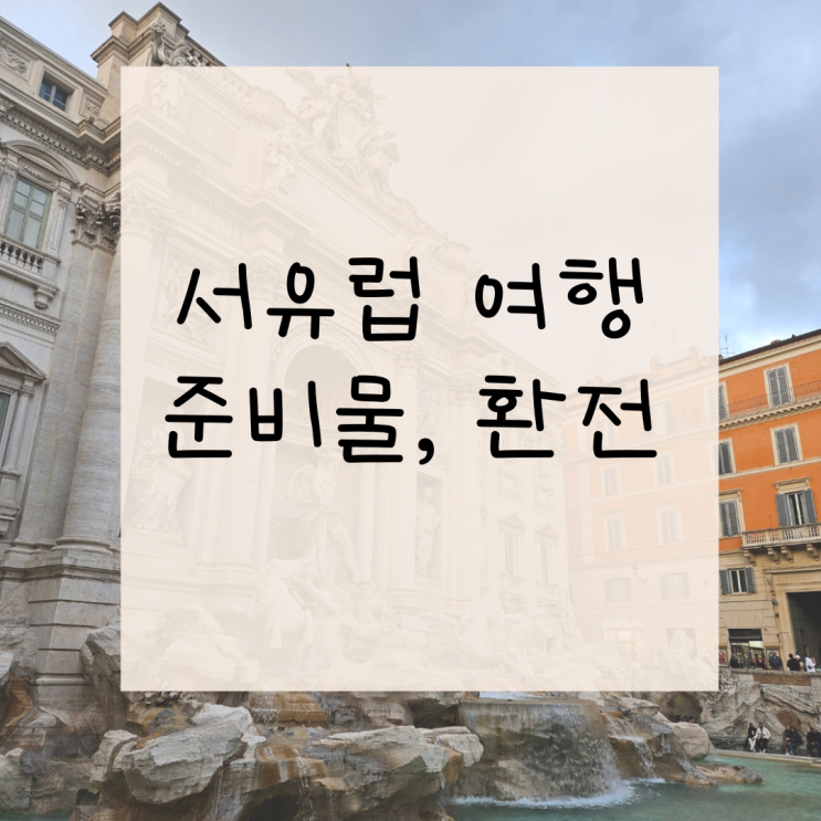  서유럽 여행 준비물 다이소 구매품 / 환전 꿀팁 안내 !