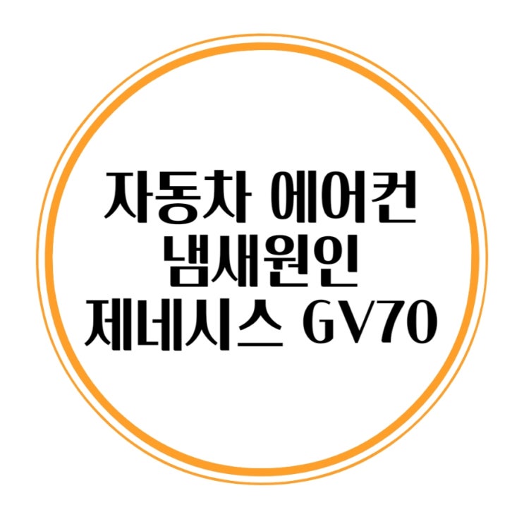  자동차에어컨냄새원인과 해결방법 제네시스 GV70 에바크리닝