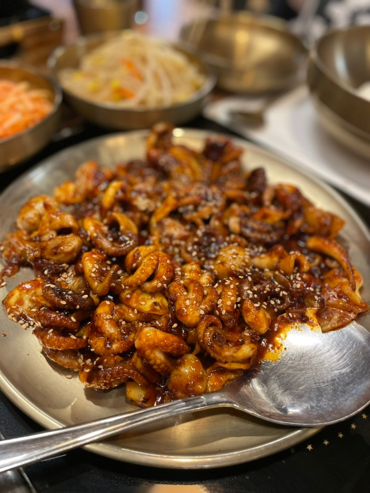  동작/상도동 흑석동 쭈꾸미 상도역맛집,상도쭈꾸미::직화쭈꾸미 SET|직화쭈꾸미볶음&샐러드&도토리묵사발&크림새우&치즈퐁듀