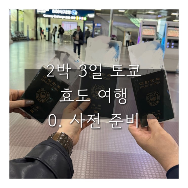  (2박 3일 도쿄 효도 여행) 0. 사전 준비