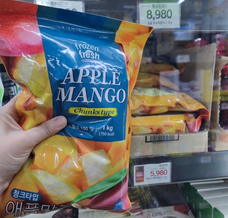  노브랜드 냉동과일 향긋 달콤한 페루산 애플망고 1kg