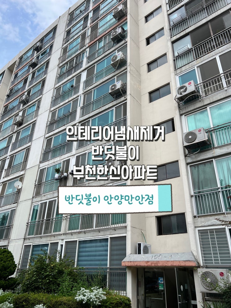  인테리어냄새제거 전문 반딧불이 부천한신 시공 후기