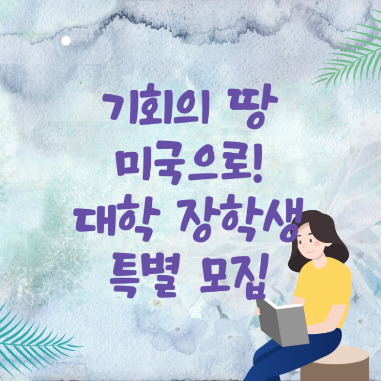  미국 대학교 입학 미국 대학 장학생 모집 [2024년 9월] 도전기