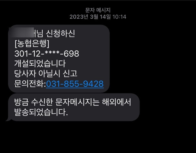  보이스피싱이 010번호로? 보이스피싱 대처법 (+실제 보이스피싱 메시지)