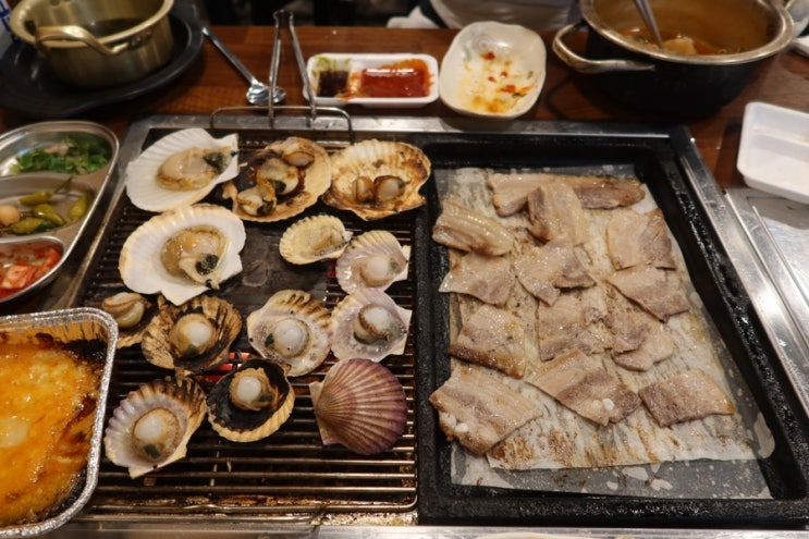  조개구이와 삼겹살이 무한리필? 속초조개마을 애견동반식당