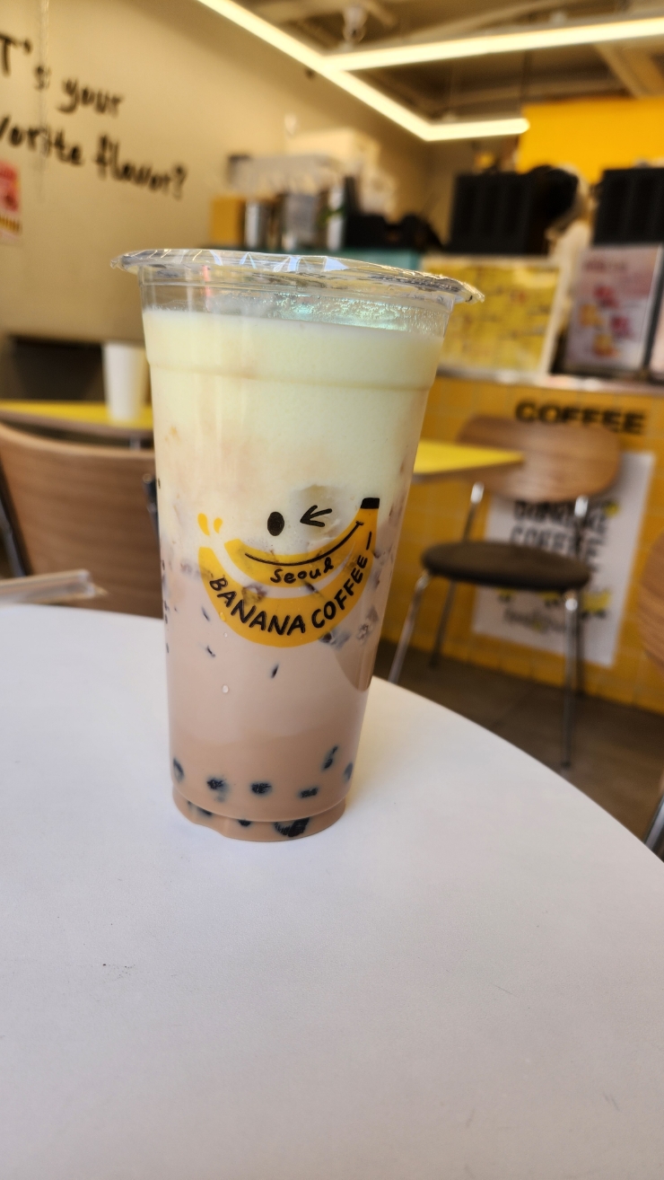  바나나맛 버블티 착한 가격  l 서울바나나커피 선릉점