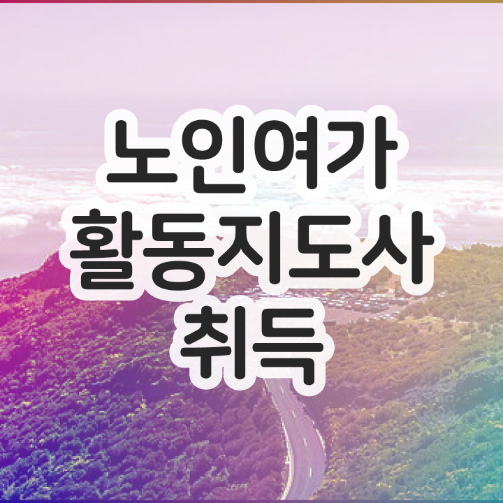  노인여가지도사  노인여가활동지도사 온라인 강의  벼락치기로 합격까지