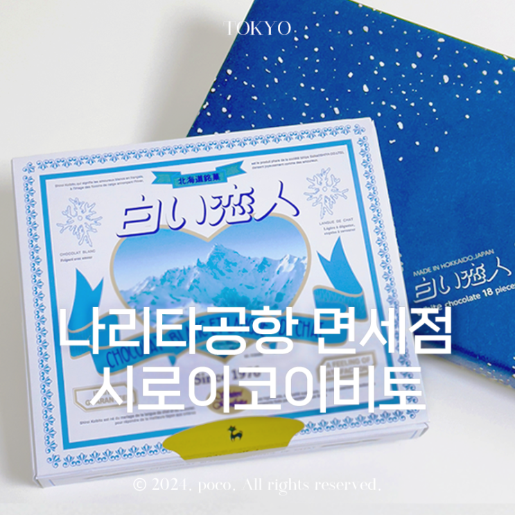  도쿄 나리타공항 2터미널 면세점 과자 시로이코이비토 가격