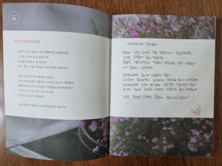  뜨나응 필사22 : 깨어있기에 알아본다