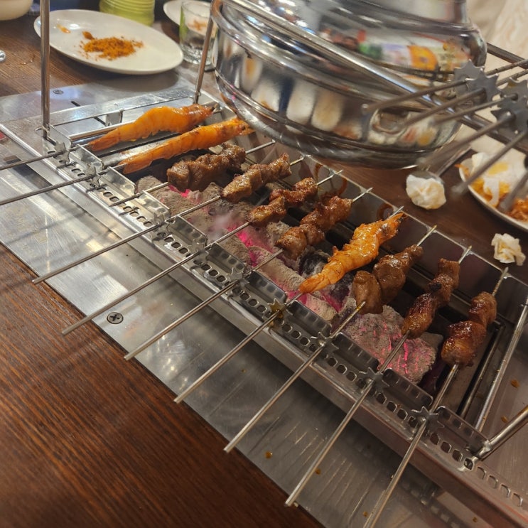  광주양꼬치 백두산 수완본점에서 새우꼬치랑 계란탕까지!