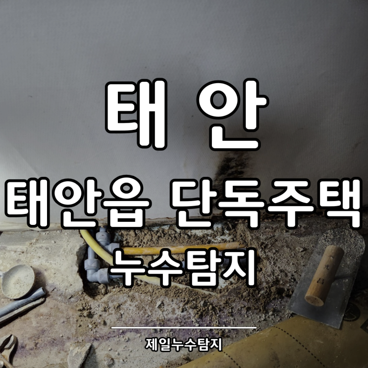  태안누수탐지 태안읍 단독주택 온수배관 누수탐지