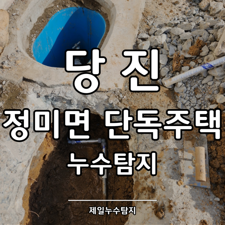  당진누수탐지 정미면 단독주택 냉수배관 누수
