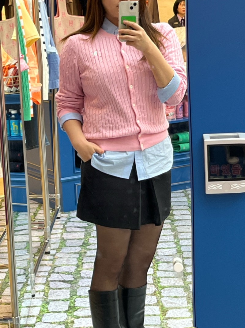 헤지스 여성 아이코닉 가디건 내돈내산 구매 후기