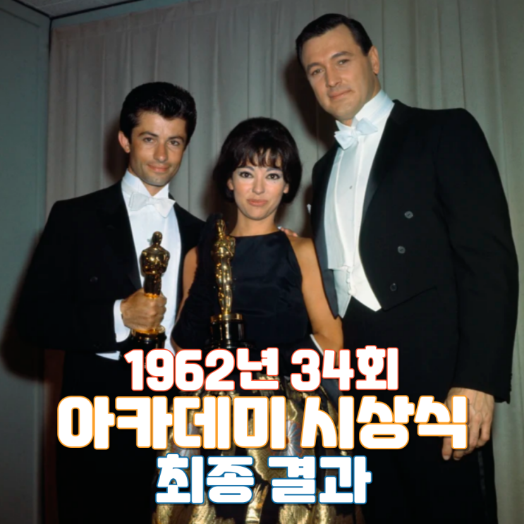  1962년 34회 아카데미 시상식 최종 결과