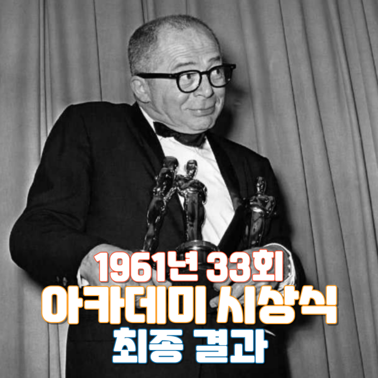  1961년 33회 아카데미 시상식 최종 결과