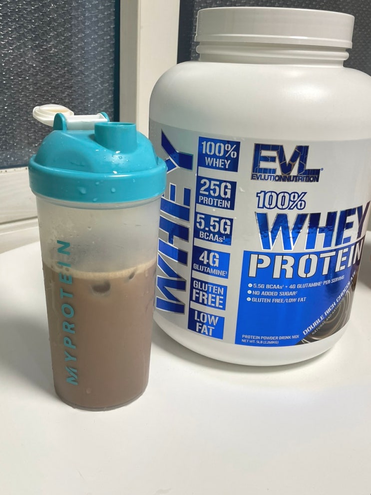  [EVLUTIONNUTRITION 웨이 프로틴] 당2g뿐인 프로틴. 마이프로틴과 비교+솔직후기 더블 리치 초콜릿 맛