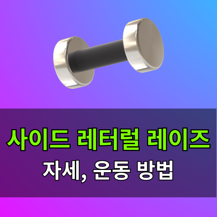  사이드 레터럴 레이즈 무게 효과 사레레 정확한 자세