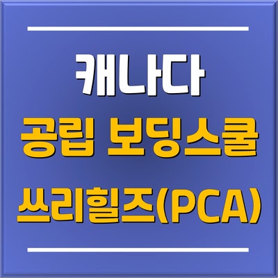 분당유학원 캐나다 조기유학 추천지역 : 골든힐 교육청 쓰리힐스 공립학교 보딩스쿨 PCA