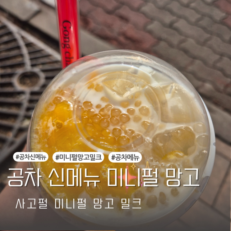  공차 미니펄 망고 밀크티 내돈내산 솔직후기