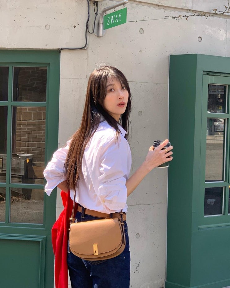  깔끔한 주말 데이트룩으로 폴로 랄프로렌 여자 흰 셔츠 남방 패션 코디 TIP w. 민하