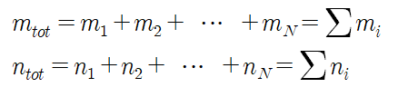  [열역학] 이상기체 혼합물의 기본 특징들 정의(mass fraction, mole fraction)