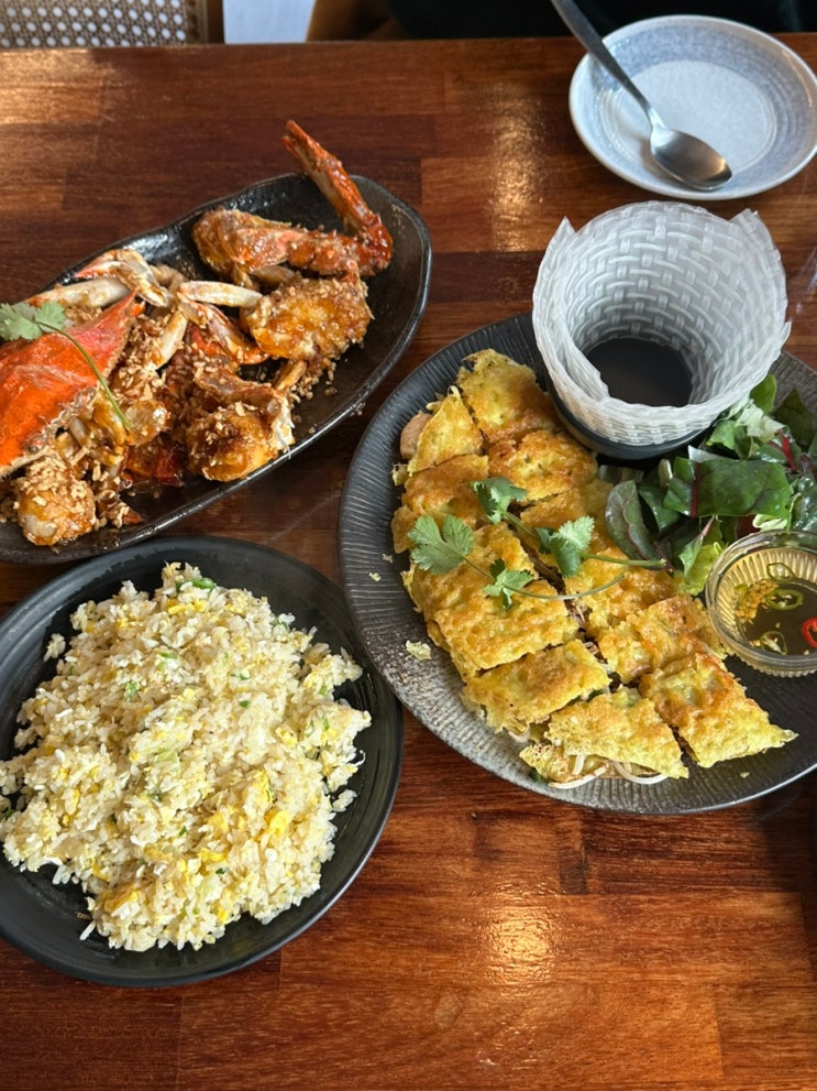  진주 평거동 맛집: 진주 카오(스파이시 갈릭크랩, 반쎄오, 계란볶음밥)