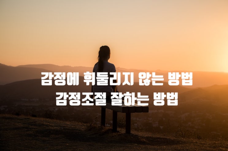  감정에 휘둘리지 않는 방법, 감정조절 잘하는 방법