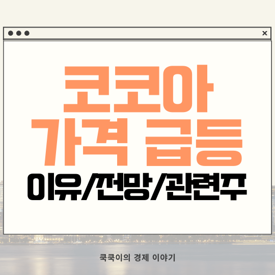  코코아 가격 급등 이유 전망 관련주