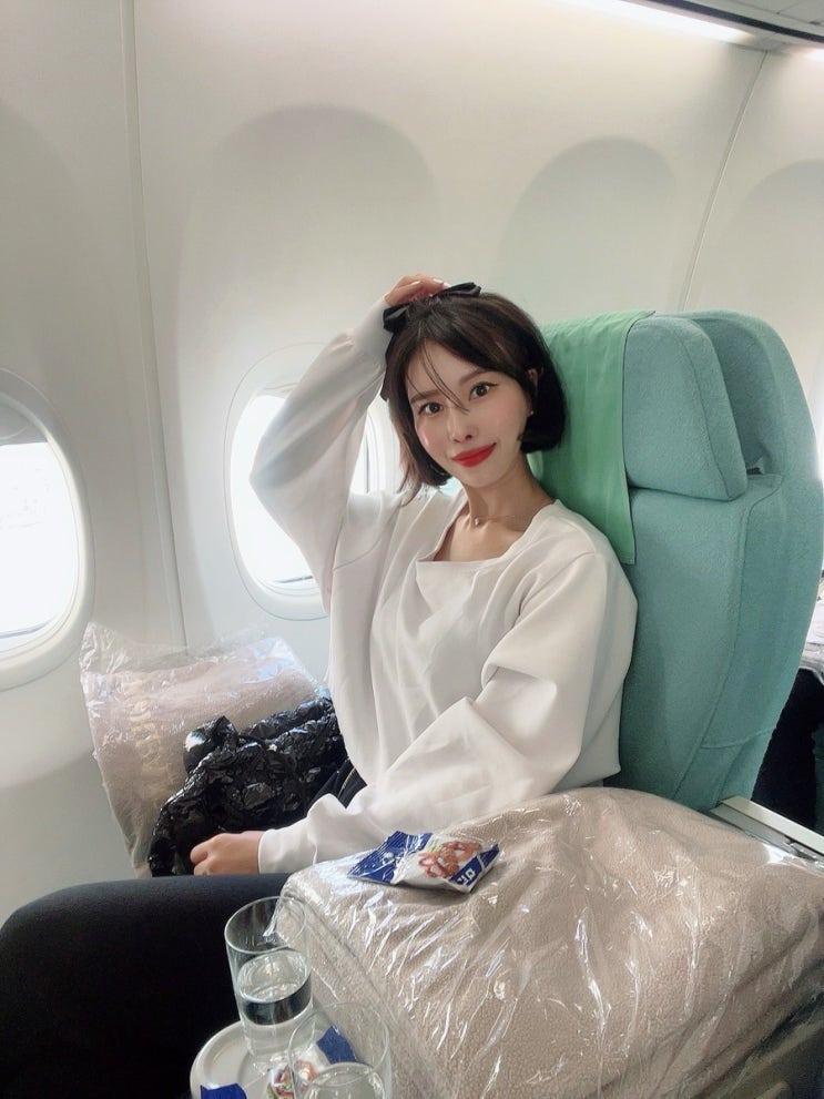  일본 골프여행 4월 대한항공 프레스티지 클래스 비지니스석 기내식 사전예약, 수화물 무게 규정 확인하고 체크인
