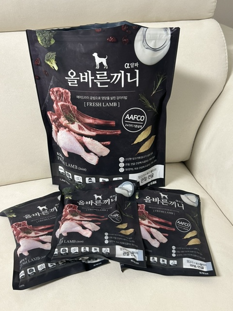  관절에 좋은 사료 국개대표 올바른끼니 알파 급여 후기