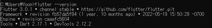  Flutter 버전 업그레이드 방법. (Error: No pubspec.yaml file found.)