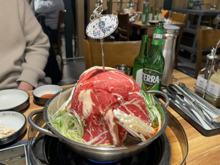  인천 주안 청담물갈비 기본 얼큰 산더미 맑은 사골 계란볶음밥