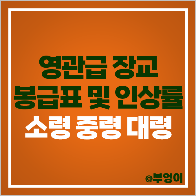 2024년 군인 월급 영관급 장교 소령 중령 대령 봉급표 인상률 2024년 군인 월급 영관급 장교 소령 중령 대령 봉급표 인상률