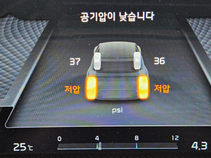  타이어 공기압 경고등 해결 방법