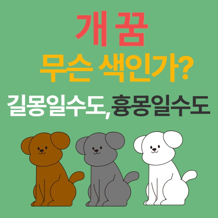  개 꿈, 개의 색은?