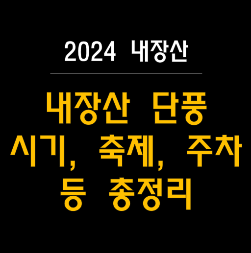  2024 내장산 단풍 시기, 축제 및 여행 안내: 완벽한 가을 여행 계획하기 