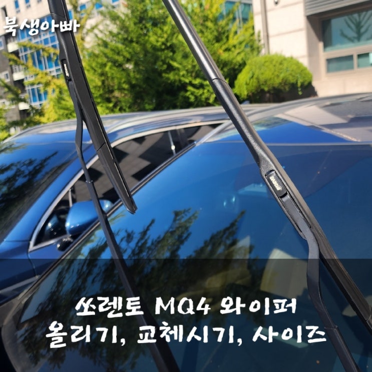  쏘렌토 MQ4 와이퍼 올리기, 다보니 와이퍼 사이즈