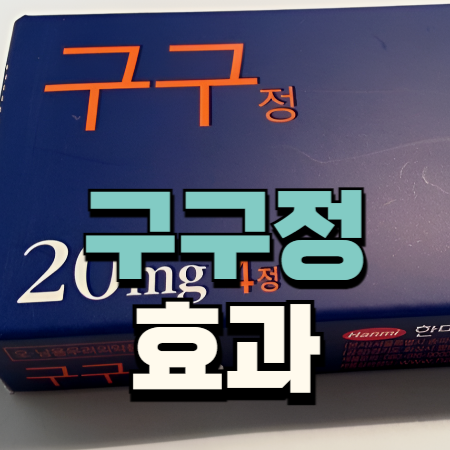 구구정 복용법 효과 가격 부작용 5mg 10mg 확인하기