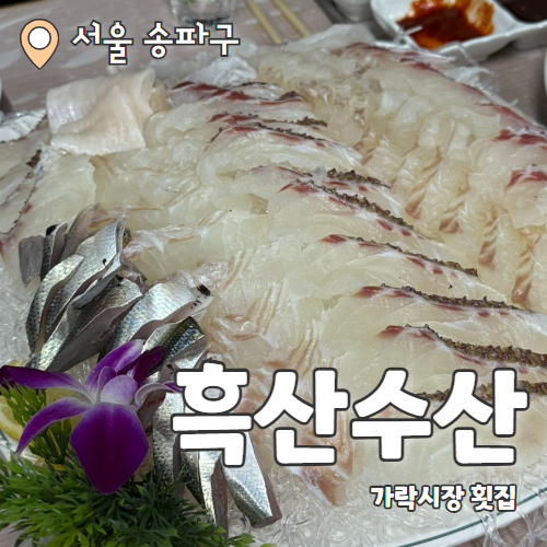  흑산수산 : 가락시장 회식하기 좋은 회센터 맛집 내돈내산 후기