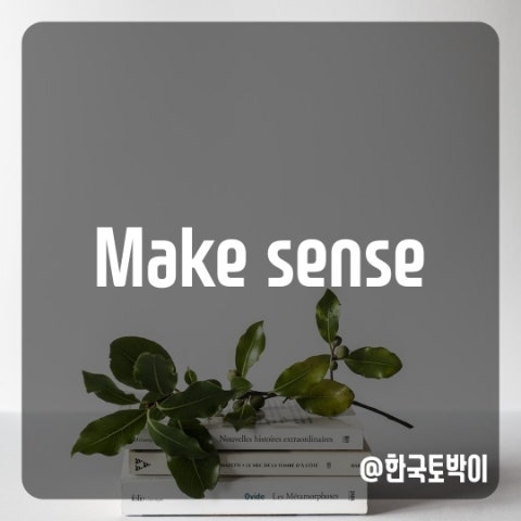  make sense 이해하다 합리적이다 영어로